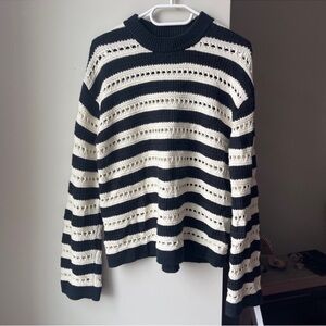 H&M oversized stripped knit sweater XS